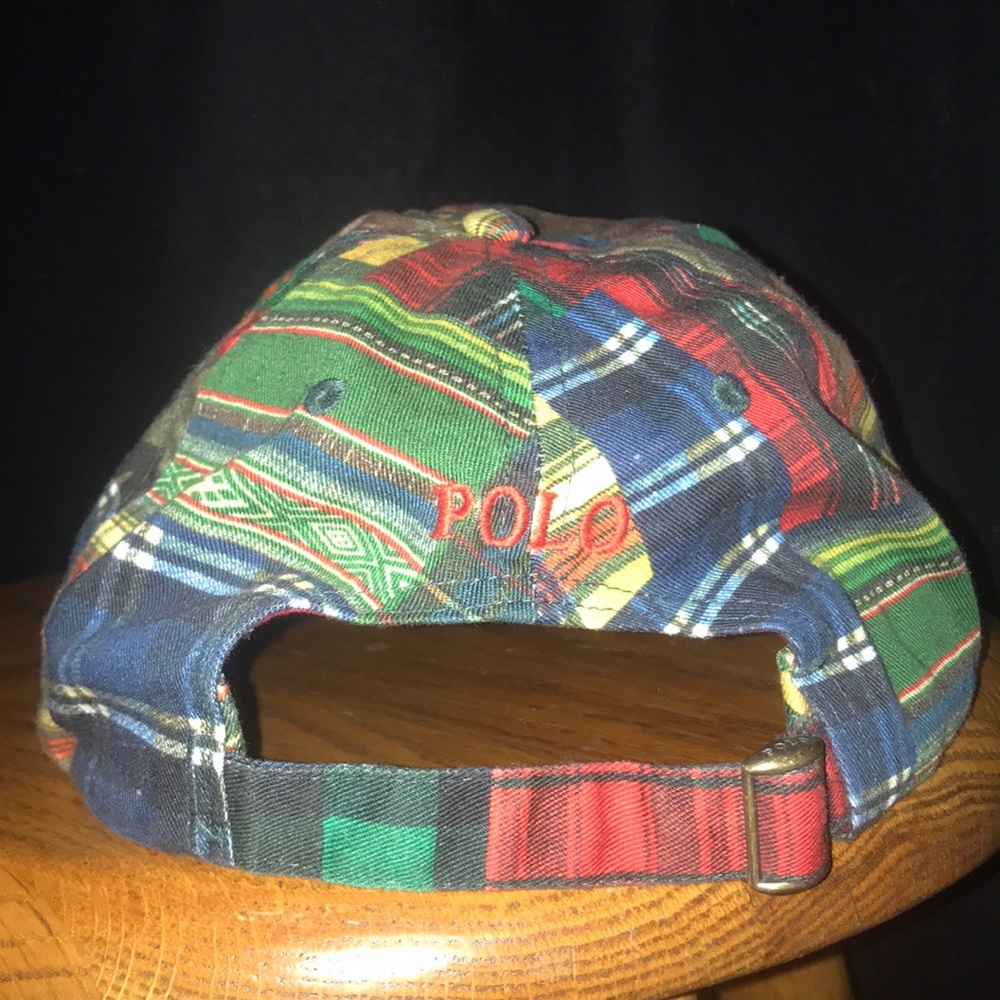 nwot rainbow polo RL flannel dad hat - Picture 3 of 5